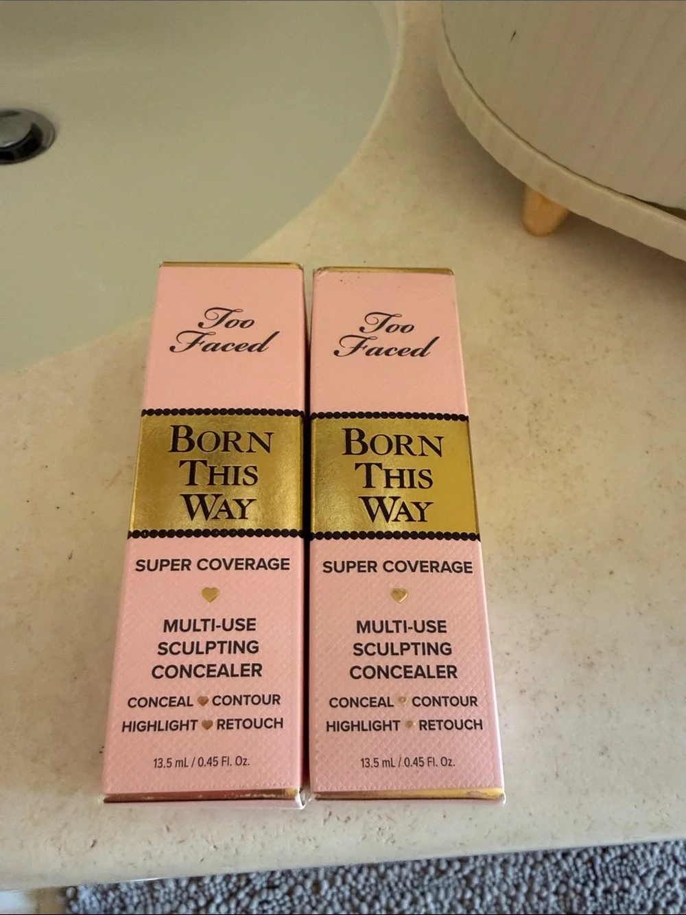 Too Faced Born This Way Sculpting Concealer - Pink & Gold Packaging
